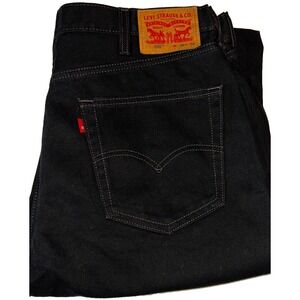 Levi Strauss Men's Black Denim Jeans 550 38‎ x 34 Relaxed Fit Straight Leg